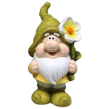 Zwerg stehend mit Blume (30cm)